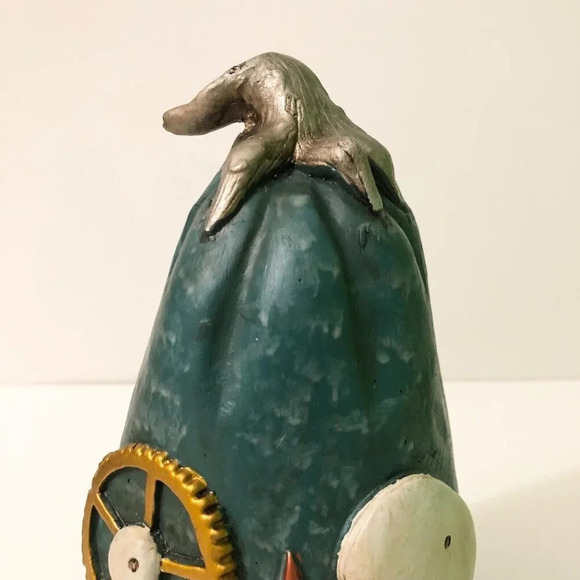 2012 Department 56 Green Steam Punk Pumpkin 10 inch Tall Dept 56 Halloween Decor - Picture 3 of 16